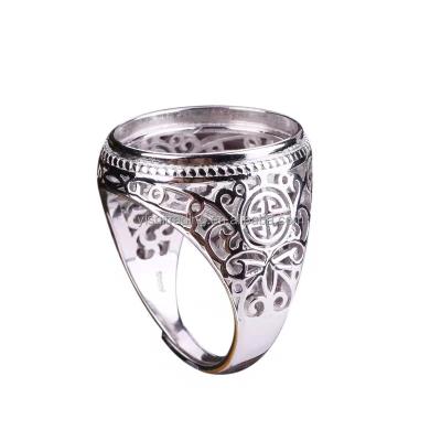 China Popular Classic Clover Leaf Four Base 925 Sterling Silver Ring for sale