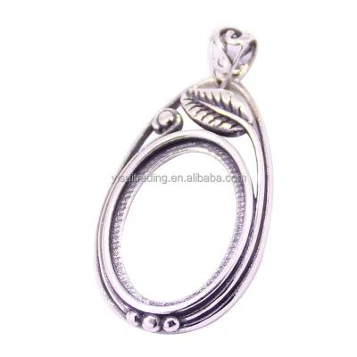 China Empty Oval Hole Classic 925 Silver Necklaces Pendant for sale