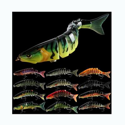 China Luya Bionic Bait Fishing Tackle ABS Dragon Bath Bait Plastic Fish Multi-section Eight-section Plastic Bait for sale