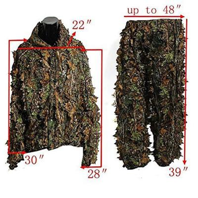 China Wildfowling / Camouflage Sniper Suits Birdwatch Airsoft Clothing Ghillie Clothing Camouflage Hunting Uniform Stalking Shooting Jacket and Pants for sale