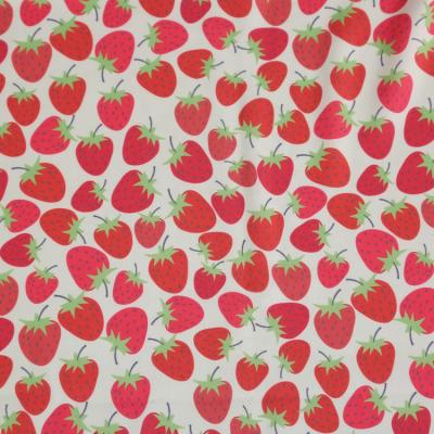 China Fuse For Women Dress Fuse Fabric Poly New Pattern Strawberry Red 100% Woven POLY, Design 100 Plain Printed 100% Polyester 100g/m2 for sale