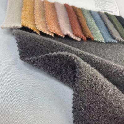 China Double faced warm sale wholesale 100% polyester textile tweed garment fabric for winter coats and double sofa for sale