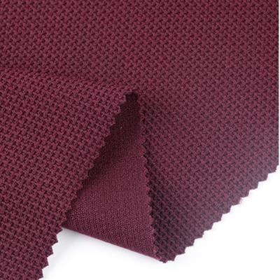 China 2021 Anti-Static Polyester Spandex Waffle Fabric 100 Waffle Microfiber Elastane Polyester Jacquard 75d Textiles Fabric Dobby Fabric Red for sale