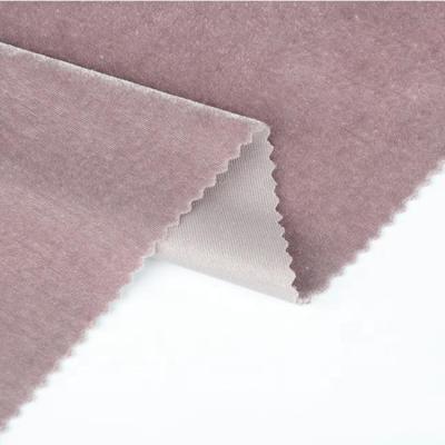 China Anti-static high quality french knitted soft scholl gray pile loop spandex velvet fabric for sale