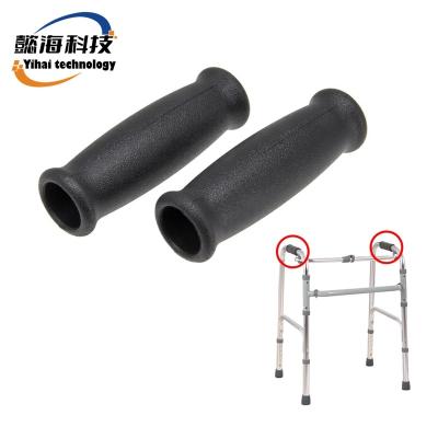 China Medical Rehabilitation Supplies Replacement Black PVC Grip Handle For Walker for sale