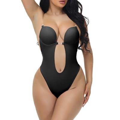 China Chinlon form wear for women invisible sexy back and traceless dress backless basic one piece shapewear for sale