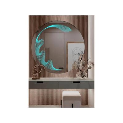 China Hot Selling Intelligent Wall Mounted Round Illuminated LES Wall Mirrors For Family Hotels And Commercial Buildings for sale