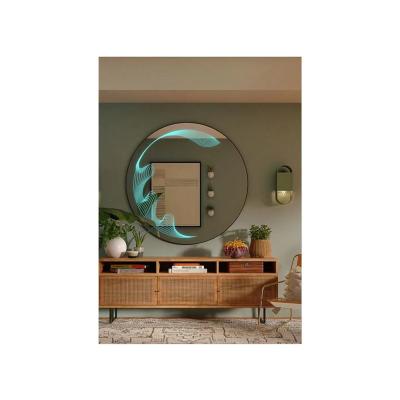 China Illuminated Latest Trend Quality Assurance Round Luminescent Mirror LES Smart Mirror For Home Hotels for sale