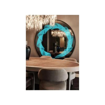 China Reasonable Price Bathroom Wall Mounted Round LES Moon Mirror Bright Genuine Goods for sale