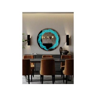 China Premium Quality Frameless Illuminated Bathroom Round LES Smart Luminescent Wall Mounted Dressing Mirror for sale