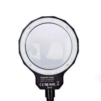 China New Design 5V 1A 1200mAh Optical K9 Glass + Aluminum + ABS Alloy Lithium Battery Led Light Indicating Magnifier With Clamp for sale