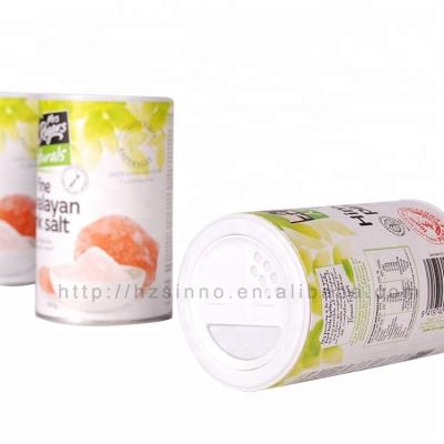 China Custom Printing Curry Packaging Tube Paper Curry Paper Container with Spout Sieve Shaker Top Paper Tubes for sale