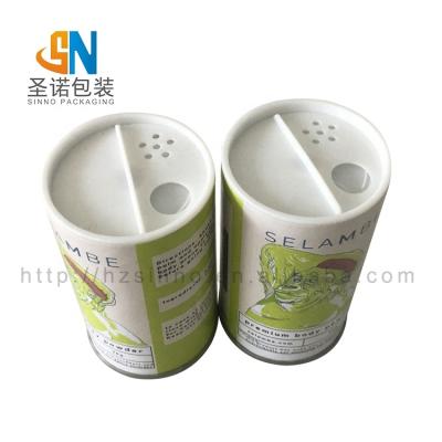 China food & Beverage Packaging Custom Logo Round Paper Tube Packaging with Shaker Lid Powder for sale