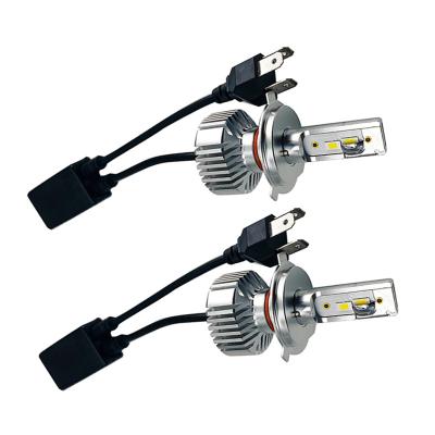 China H4 9003 HB2 Car Headlight H4 9003 HB2 Car Headlight H4 9003 HB2 Fanless Color 6500K 3000K 60W 12000LM CSP 3570 LED Bulb Dual Color Yellow White Auto Headlight Hi/Lo LED Beam for sale