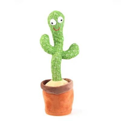 China Eco-friendly Decompression Swing Plush Dancing Toys Dancing Cactus Accompaniment Music Electronic Multiple Switch At Will for sale