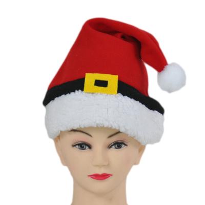 China Polar Fleece Santa Christmas Hats from Fleece Fabric for Christmas Decoration for sale