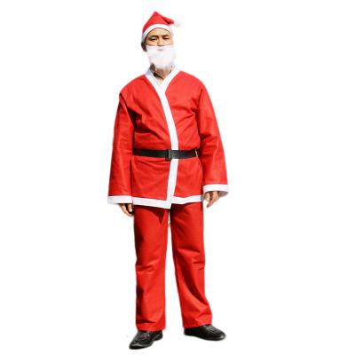 China Eco-Friendly Fabric Santa Claus Christmas Costume Felt Red for Santa Running Events for sale