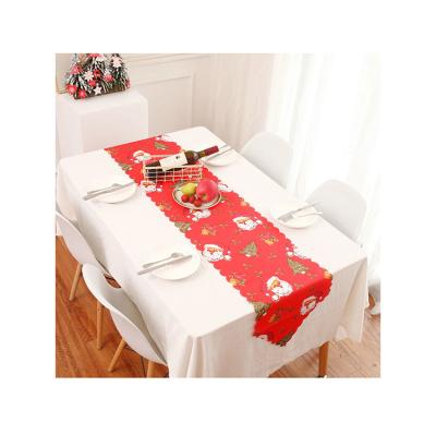 China Waterproof Custom Printed Christmas Table Runner With Tassels For Restaurant Table Decoration 178 X 35CM for sale