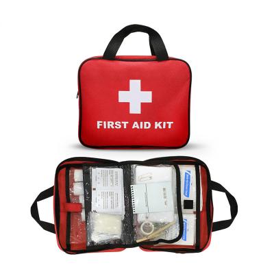 China 299 Bulk Large Full Piece Lifeguard First Aid Kit Car Kits Multipurpose European Nylon Fabric Stocked Bulk Vintage Packing Container for sale