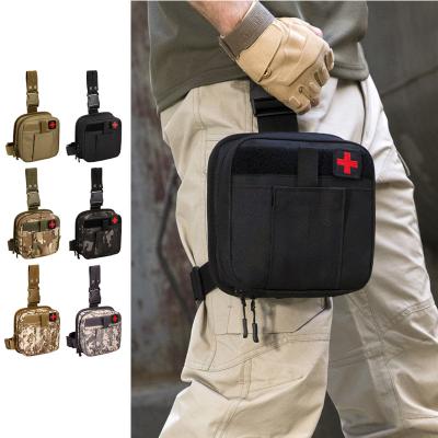 China Aluminum First Aid Medical Kit Kit Emergency Football Vehicle Adventure Field Outdoor Sports Molle Military Leg Bag For Sports Full Empty for sale