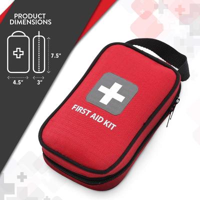 China Mini small nylon waterproof emergency travel camping kit first aid medical kit with emergency medical supplies for car vehicles bling sport for sale