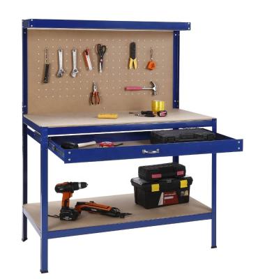 China Home Use Home Use Easy Assemble WorksurfacePortable Industry Hot Selling Wood Workbench With Single Drawer for sale