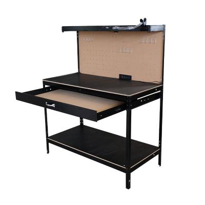 China Hot Sale Hotels Warehouse Work Tables / Mobile Repair Work Table With Led Light And Drawer for sale