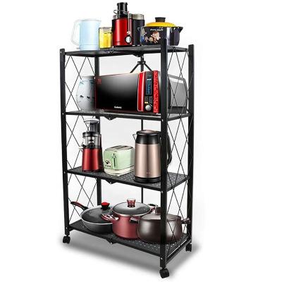 China Suitable for Outdoor Metal Storage Shelf for Home Use Folding Rack Suppliers Spice Shelving Organizer for sale