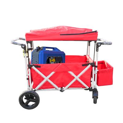 China Heavy Duty Folding Handle Trolley Push Folding Garden Cart Fold Trolley for sale