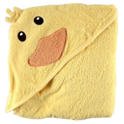 China Animal Face Baby Friends FREE SAMPLE Hooded Towel Unisex Child Safe Cotton, Duck, One Size for sale