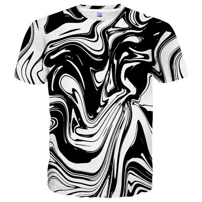 China Relaxlines Dropshipping Heavy Duty Anti-Pilling T-shirt Men's Wholesale T-shirts Printed 3d Printing Acid Wash Cotton for sale