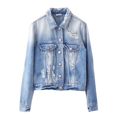 China OEM QUICK DRY Women's DenimJacket Denim Button Up Coat Denim Oversized Jacket For Ladies Women Vintage Washed Jacket for sale