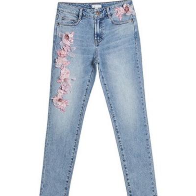 China Other Spring And Summer Ladies Casual Jeans Fashion Matched Printing Processing Custom for sale