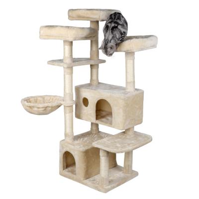 China Eco-Friendly Stored Cat Treehouse Scratch Post Cat Tree for sale