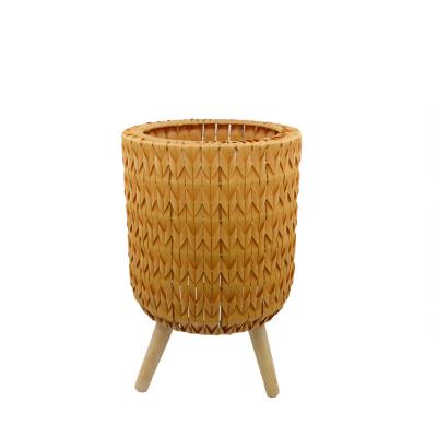 China Modern High Quality Control hydroponic white home decor household woven planting basket for sale