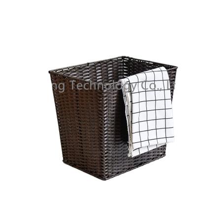 China Modern New Fast delivery portable  multi purpose rectangular rattan laundry storage basket for sale