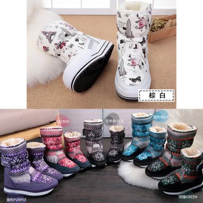 China Anti-Smell Children Kids Girls Faux Fur Slip On Winter Snow Boots For Women for sale