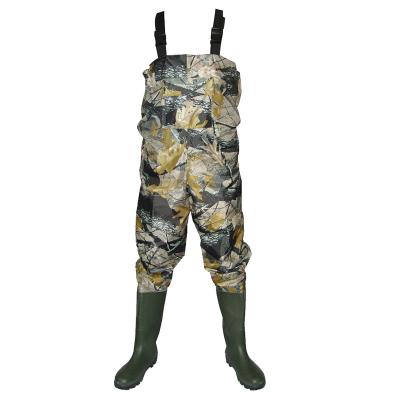 China 100% Waterproof Mens PVC Wader Suit Women Wader Fishing Suit Water Proof Camouflage Wader for Fhishing for sale