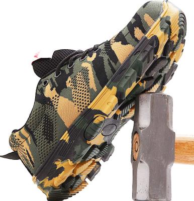 China Steel Toe Mens Camouflage Camouflage Safety Guard Working Qingdao Gaomi Steel Toe Flat Lab Safety Shoes for sale