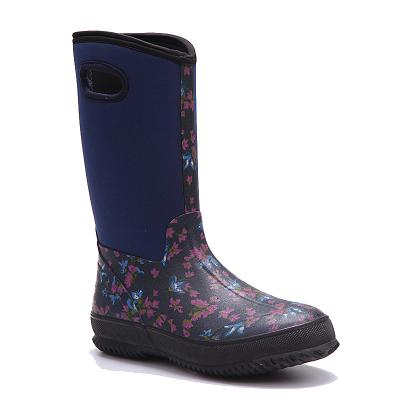 China Waterproof Natural Rubber Neoprene Rain Farming Fishing Hunting Boots For Women for sale