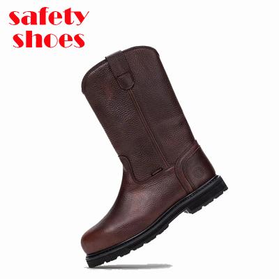 China Brown Euro Canton hammer toe steel men's construction work metal industrial steel toe welt safety goodyear boots for workers for sale