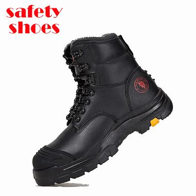 China Wholesale Oil Resistant Lab Black Buffalo Leather Mens Toe Industrial Work Shoes Waterproof Steel Safety Shoes for sale