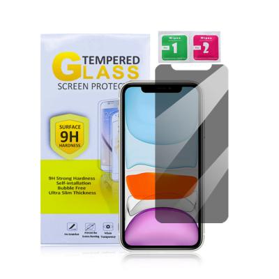 China Anti Privacy Anti Spy Privacy Tempered Glass Screen Protector For iPhone Smart Phone Screen Protector 9H Shatterproof Privacy Screen Guard for sale