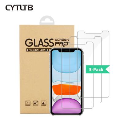 China 3Pack Screen Explosion Protector For iphone 12pro 11 XS Max 2.5D Tempered Glass Screen Protector Max for sale