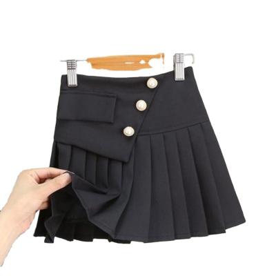 China Anti-Static Women Pleated Skirts Black White School Teenage Girl Skirts New Fashion Women Dance Clothing Children Princess Skirts for sale