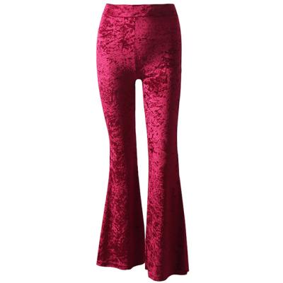 China Factory Direct Selling Gold Velvet Big Bell Skinny Women's Breathable Pants for sale