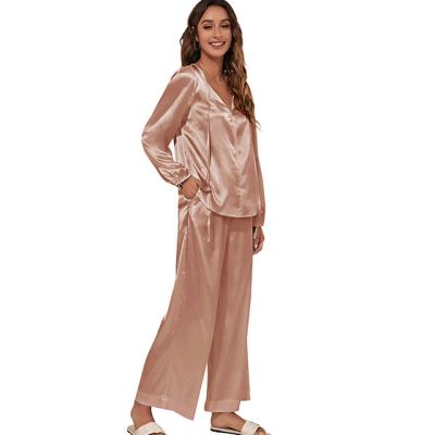 China Wholesale Cheap Polyester Long Sleeve Pajamas QUICK DRY For Women Set for sale