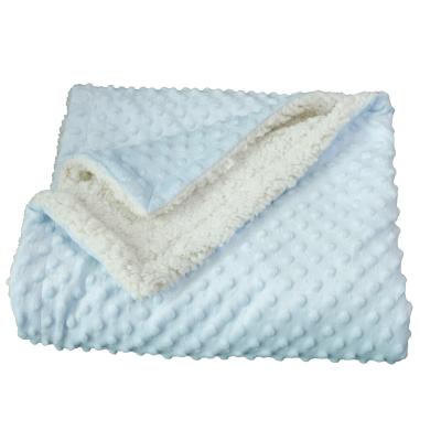 China Violet White Soft Minky Dot Sherpa Waterproof Washable Reservation Machine Wholesale Price Indoor Pet Blanket for sale