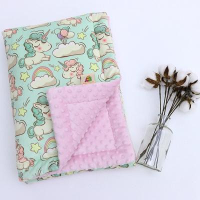 China Anti-pilling Minky Unicorn Quilt Infant Bedding Small MOQ Arrow Design Printing for sale