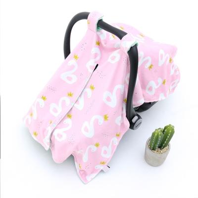 China Machine Washable Free Shipping Wholesale Price Custom Design Minky Baby Car Seat Canopy for sale